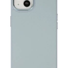 iPhone 14 Plus Kılıf Asya Deri Silikon - Sierra Blue-(5796)