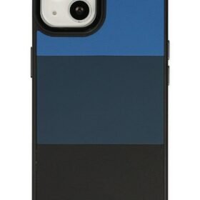 iPhone 14 Plus Kılıf King Kapak - Mavi-Siyah-(5796)