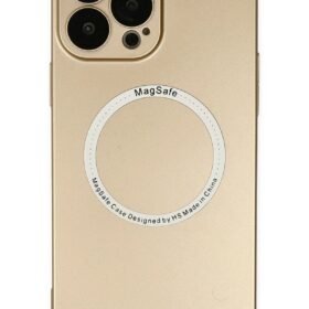 iPhone 14 Pro Max Kılıf Jack Magneticsafe Lens Silikon - Gold-(5796)