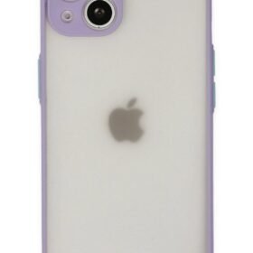 iPhone 14 Kılıf Montreal Silikon Kapak - Mor-(5796)