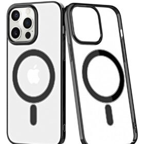 iPhone 12 Pro Max Kılıf Element Magneticsafe Sert Kapak - Siyah-(5796)