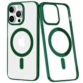iPhone 14 Pro Max Kılıf Element Magneticsafe Sert Kapak - Köknar Yeşili-(5796)