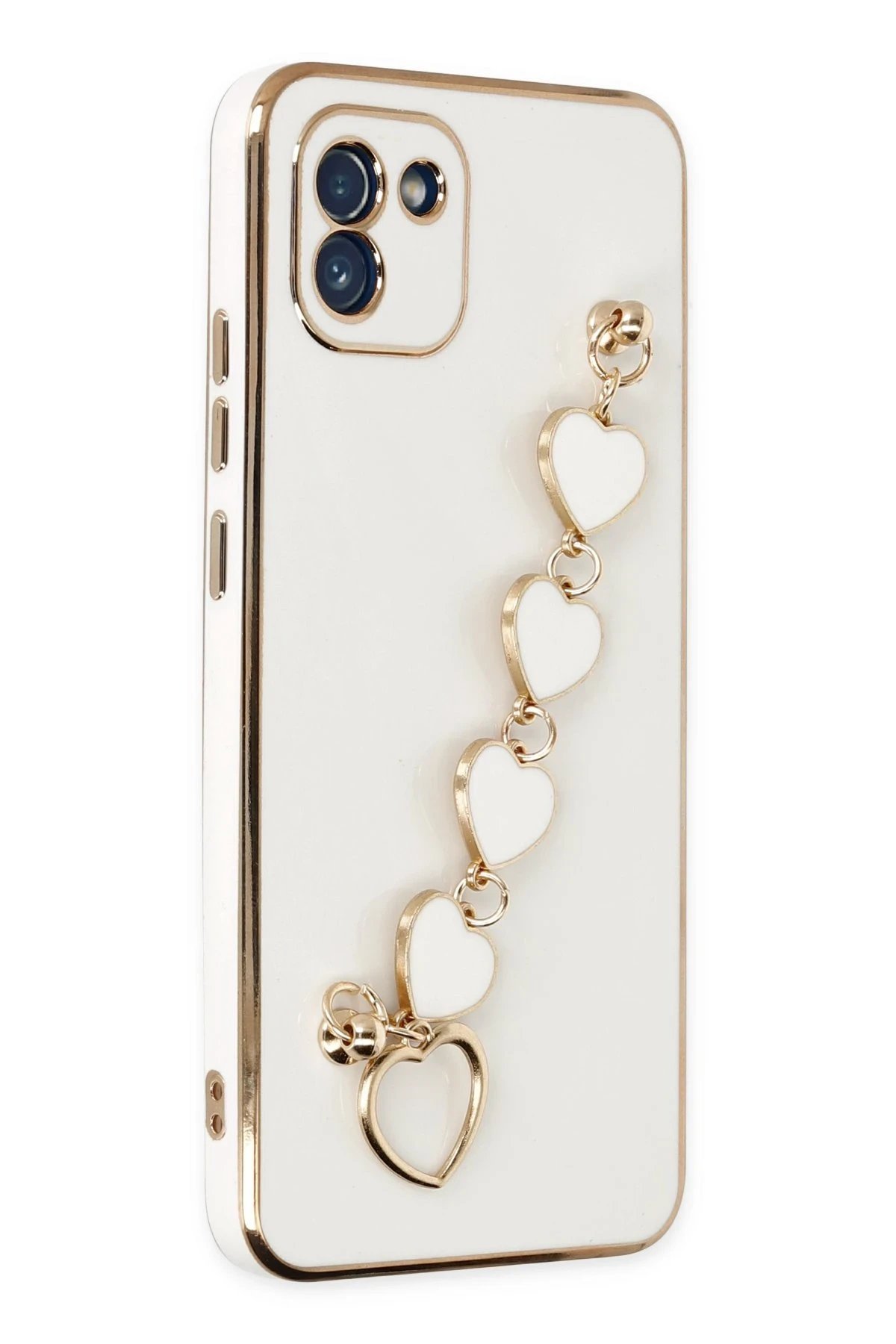 Samsung Galaxy A03 Kılıf Esila Silikon - Beyaz-(5796)