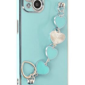 iPhone 14 Kılıf Esila Silikon - Su Yeşili-(5796)