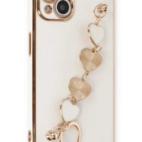 iPhone 14 Plus Kılıf Esila Silikon - Beyaz-(5796)