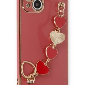 iPhone 14 Plus Kılıf Esila Silikon - Kırmızı-(5796)