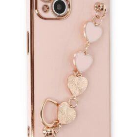 iPhone 14 Plus Kılıf Esila Silikon - Pudra-(5796)