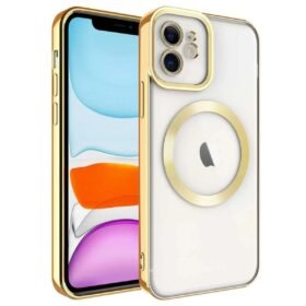 iPhone 11 Kılıf Kross Magneticsafe Kapak - Gold-(5796)
