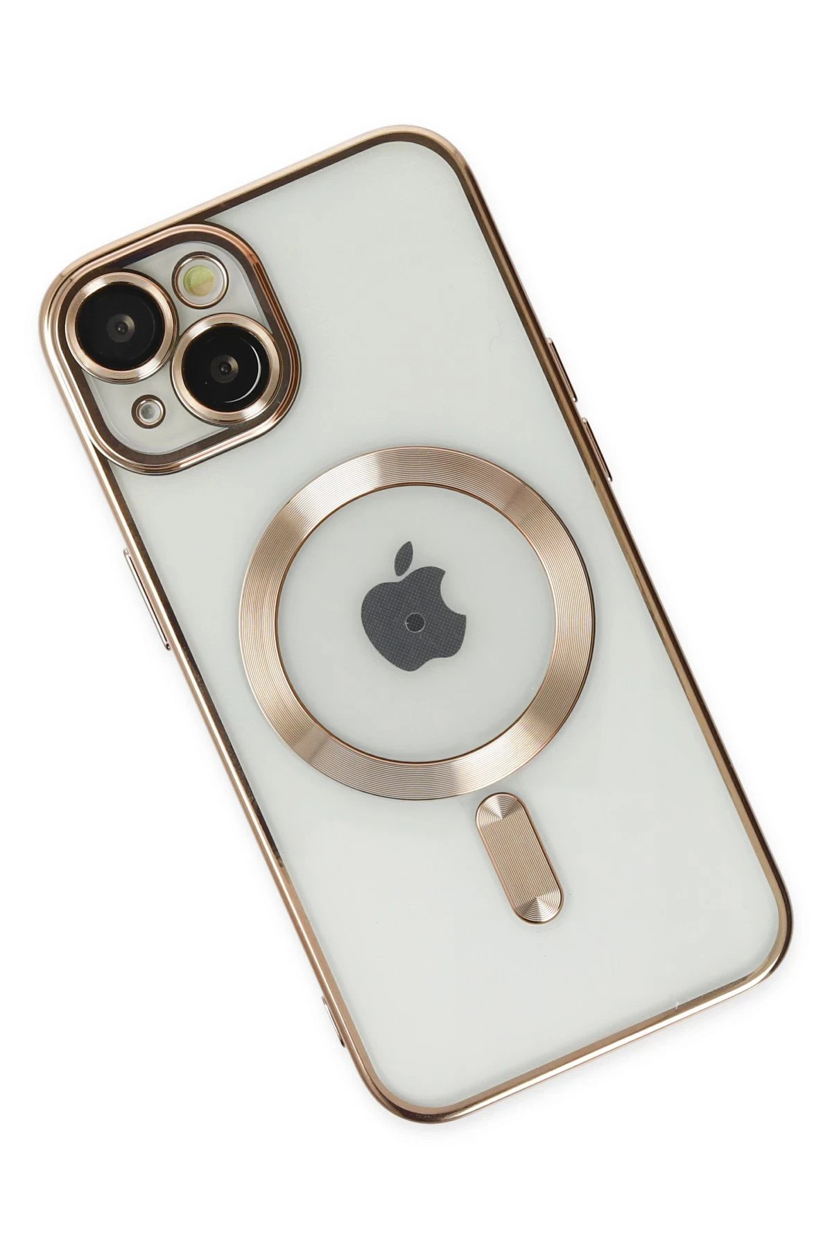 iPhone 14 Kılıf Kross Magneticsafe Kapak - Gold-(5796) - Görsel 3