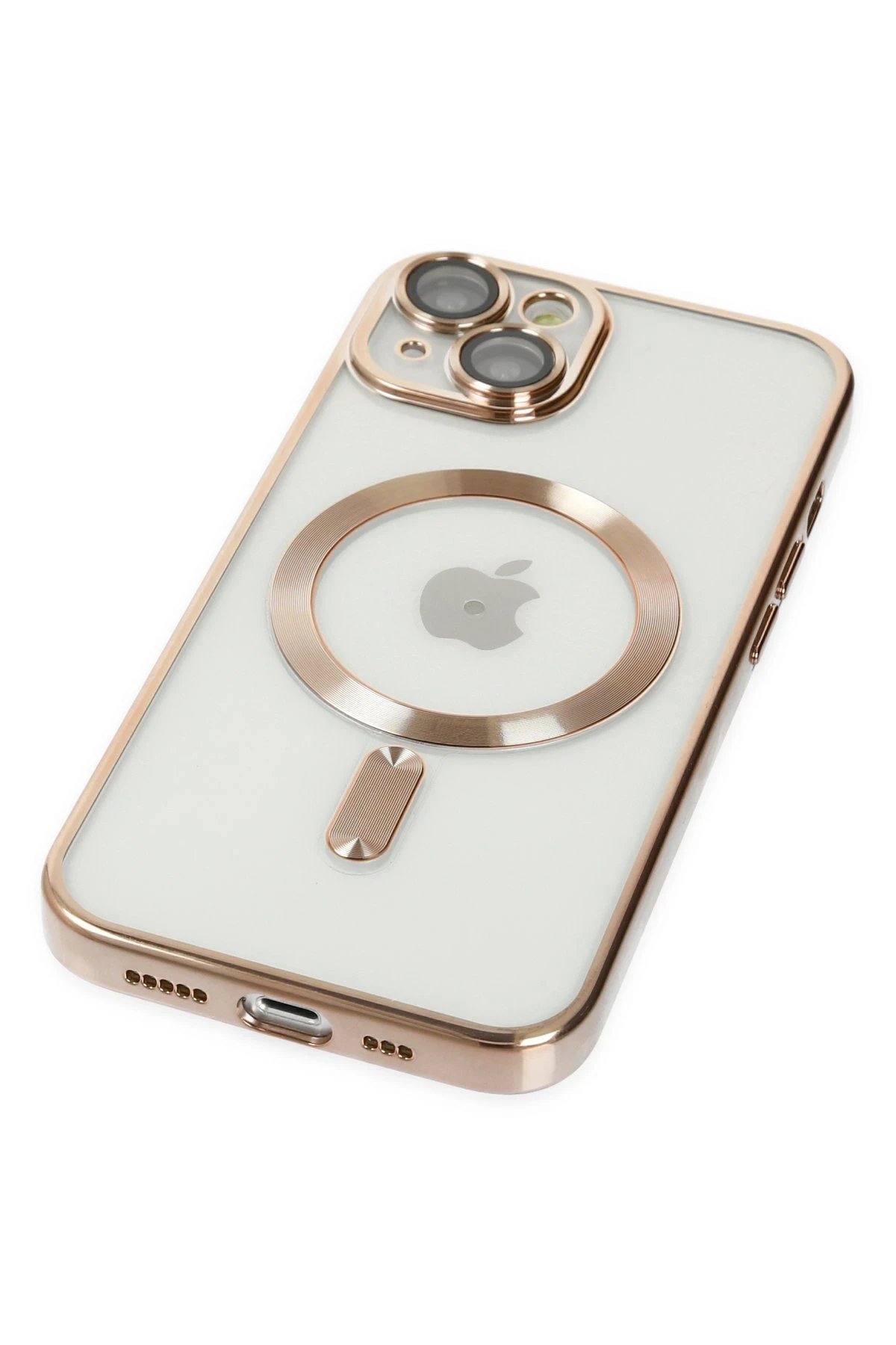 iPhone 14 Kılıf Kross Magneticsafe Kapak - Gold-(5796) - Görsel 5