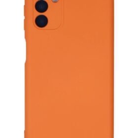 Samsung Galaxy A04S Kılıf Nano içi Kadife Silikon - Turuncu-(5796)