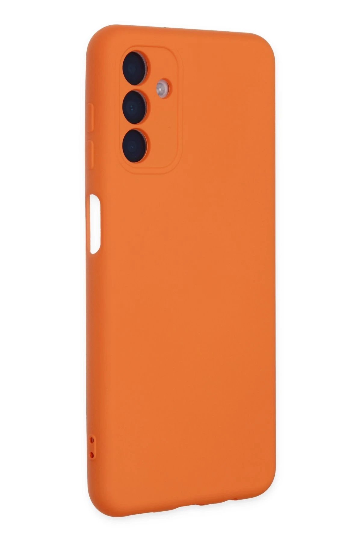 Samsung Galaxy A04S Kılıf Nano içi Kadife Silikon - Turuncu-(5796) - Görsel 2