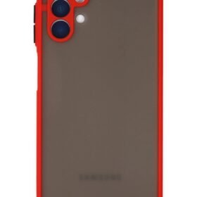 Samsung Galaxy A04S Kılıf Montreal Silikon Kapak - Kırmızı-(5796)