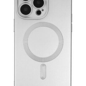 iPhone 13 Pro Max Kılıf Moshi Lens Magneticsafe Silikon - Gümüş-(5796)