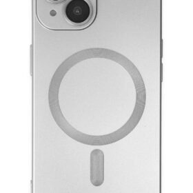 iPhone 14 Plus Kılıf Moshi Lens Magneticsafe Silikon - Gümüş-(5796)