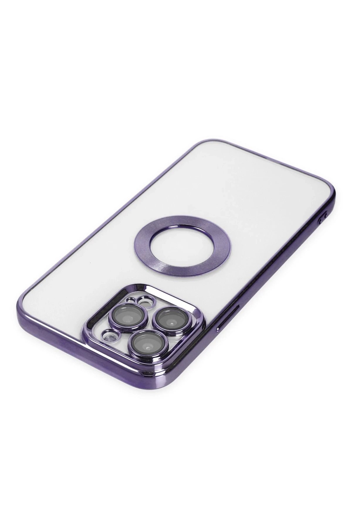 iPhone 14 Pro Kılıf Slot Silikon - Mor-(5796) - Görsel 5