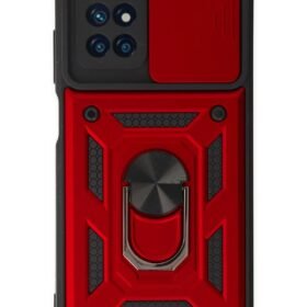 Xiaomi Redmi 10 2022 Kılıf Pars Lens Yüzüklü Silikon - Kırmızı-(5796)