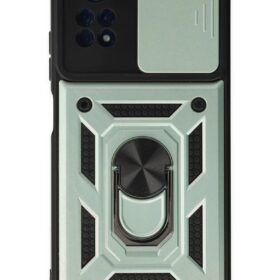 Xiaomi Poco X4 Pro 5G Kılıf Pars Lens Yüzüklü Silikon - Yeşil-(5796)