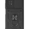 Xiaomi Poco M4 Pro 4G Kılıf Pars Lens Yüzüklü Silikon - Siyah-(5796)