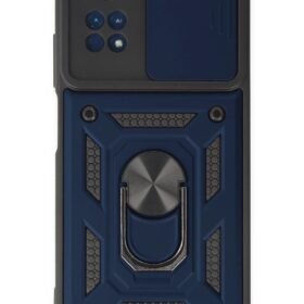 Xiaomi Poco M4 Pro 4G Kılıf Pars Lens Yüzüklü Silikon - Lacivert-(5796)