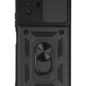 Xiaomi Poco X3 GT Kılıf Pars Lens Yüzüklü Silikon - Siyah-(5796)