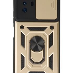 Xiaomi Poco X3 GT Kılıf Pars Lens Yüzüklü Silikon - Gold-(5796)