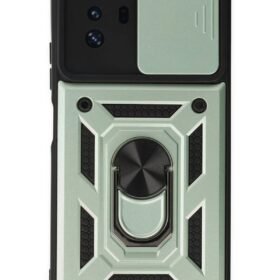Xiaomi Poco X3 GT Kılıf Pars Lens Yüzüklü Silikon - Yeşil-(5796)