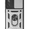 Samsung Galaxy S20 FE Kılıf Pars Lens Yüzüklü Silikon - Gümüş-(5796)