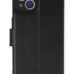 iPhone 14 Kılıf Trend S Plus Kapaklı Kılıf - Siyah-(5796)