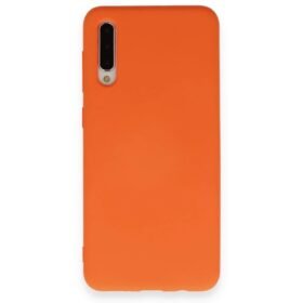 Samsung Galaxy A70 Kılıf Nano içi Kadife Silikon - Turuncu-(5796)