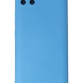 Realme C11 Kılıf Nano içi Kadife Silikon - Mavi-(5796)