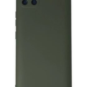 Realme C11 Kılıf Nano içi Kadife Silikon - Koyu Yeşil-(5796)