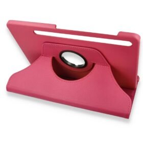 Samsung Galaxy X800 Tab S8 Plus 12.4 Kılıf 360 Tablet Deri Kılıf - Pembe-(5796)