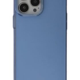 iPhone 14 Pro Kılıf Anka PC Sert Metal Kapak - Mavi-(5796)