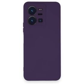 Vivo Y35 Kılıf Nano içi Kadife Silikon - Mor-(5796)