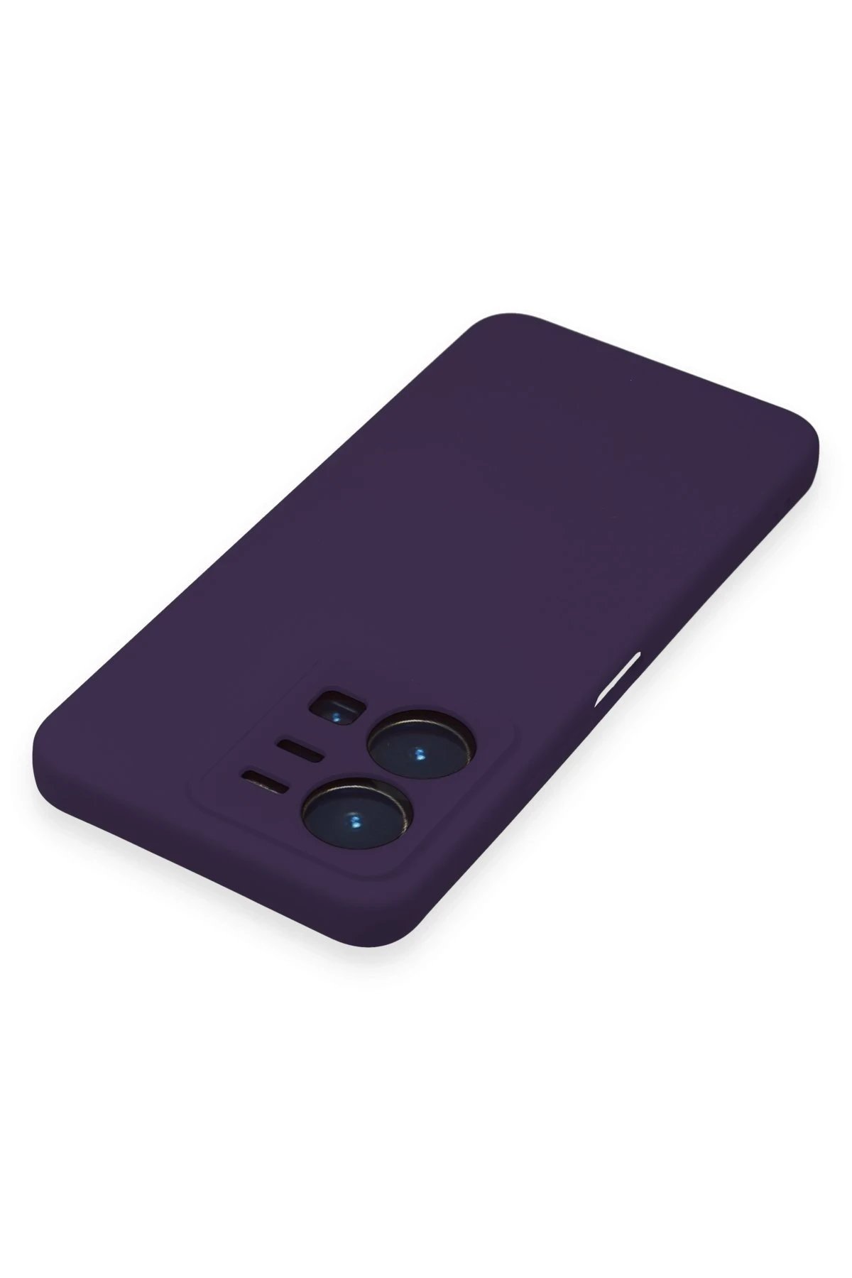 Vivo Y35 Kılıf Nano içi Kadife Silikon - Mor-(5796) - Görsel 4