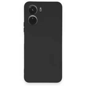 Vivo Y16 Kılıf Nano içi Kadife Silikon - Siyah-(5796)