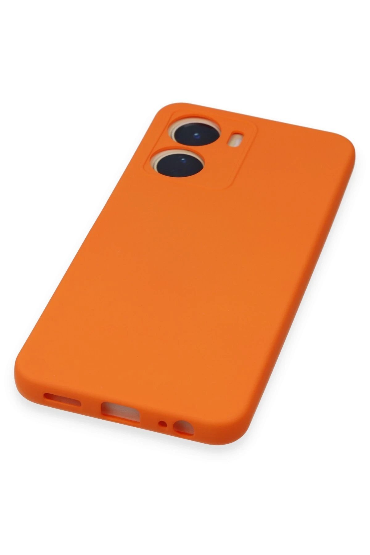 Vivo Y16 Kılıf Nano içi Kadife Silikon - Turuncu-(5796) - Görsel 5