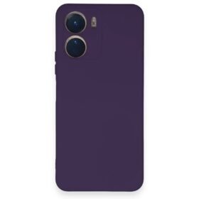 Vivo Y16 Kılıf Nano içi Kadife Silikon - Mor-(5796)
