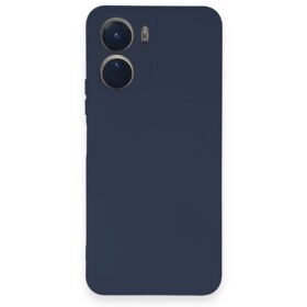 Vivo Y16 Kılıf Nano içi Kadife Silikon - Lacivert-(5796)