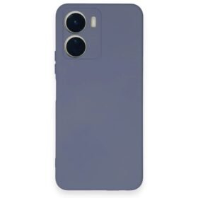 Vivo Y16 Kılıf Nano içi Kadife Silikon - Gri-(5796)