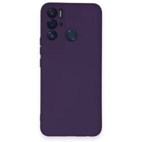 Tecno Pova Neo Kılıf Nano içi Kadife Silikon - Mor-(5796)