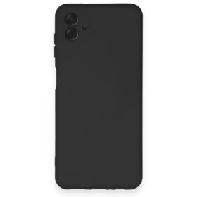 Samsung Galaxy A04 Kılıf Nano içi Kadife Silikon - Siyah-(5796)