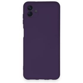 Samsung Galaxy A04 Kılıf Nano içi Kadife Silikon - Mor-(5796)