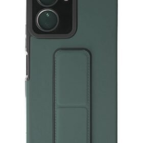 Vivo Y16 Kılıf Mega Standlı Silikon - Yeşil-(5796)