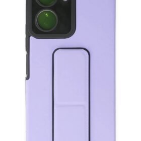 Vivo Y16 Kılıf Mega Standlı Silikon - Lila-(5796)