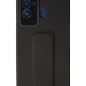 Tecno Pova Neo Kılıf Mega Standlı Silikon - Siyah-(5796)