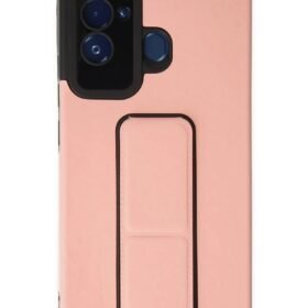 Tecno Pova Neo Kılıf Mega Standlı Silikon - Pudra-(5796)