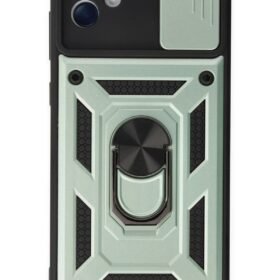 Samsung Galaxy A04 Kılıf Pars Lens Yüzüklü Silikon - Yeşil-(5796)