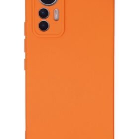 Xiaomi Mi 12 Lite Kılıf Nano içi Kadife Silikon - Turuncu-(5796)